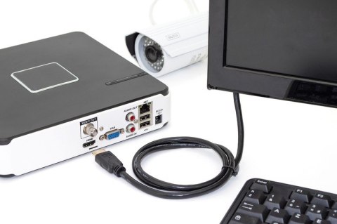 Kabel połączeniowy HDMI HighSpeed z Ethernetem 4K 60Hz UHD Typ HDMI A/HDMI A M/M czarny 5m Digitus