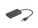 Koncentrator USB 4 porty Moth USB 3.0 czarny Natec
