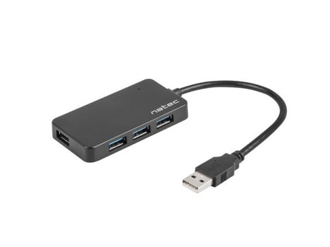 Koncentrator USB 4 porty Moth USB 3.0 czarny Natec