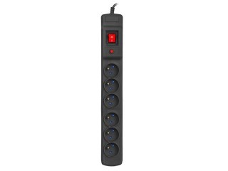 Listwa przeciwprzepięciowa Multi M6 10m czarna (6 gniazd) Armac