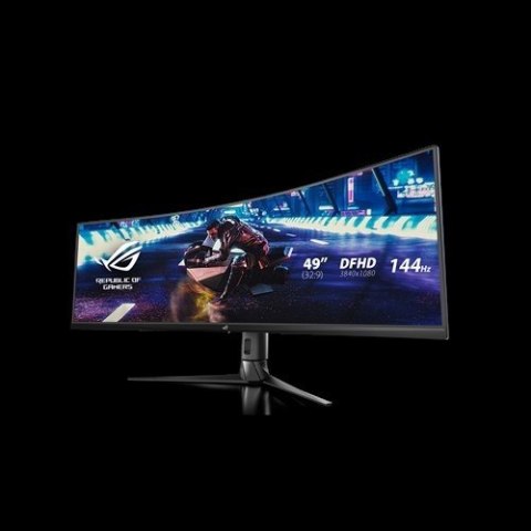 Monitor 49 XG49VQ VA 32:9 (3840 x 1080) ROG Strix 144Hz 4ms 1200nit 125% sRGB HDR400 HDMI DP USB B 2xUSB3.0 GŁOŚNIK Asus Monitor 49 XG49VQ VA 32:9 (3840 x 1080) ROG Strix 144Hz 4ms 1200nit 125% sRGB HDR400 HDMI DP USB B 2xUSB3.0 GŁOŚNIK Asus