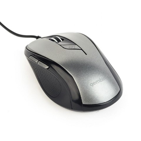 Mysz optyczna USB czarno-szara Gembird