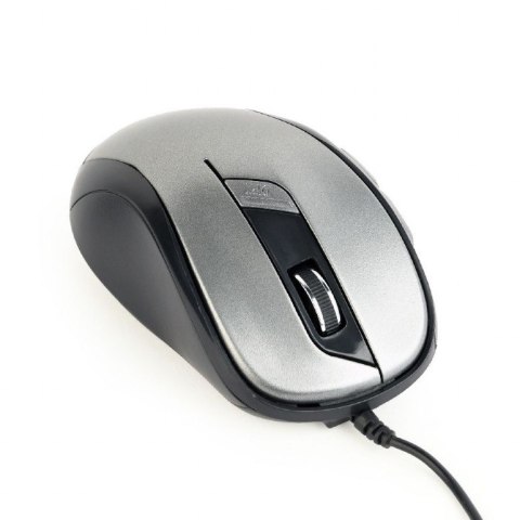Mysz optyczna USB czarno-szara Gembird
