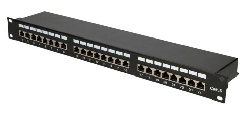 Patchpanel 24 porty CAT6 STP V2 Extralink Patchpanel 24 porty CAT6 STP V2 Extralink