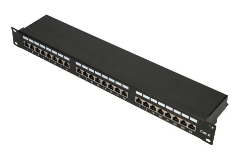 Patchpanel 24 porty CAT6 STP V2 Extralink Patchpanel 24 porty CAT6 STP V2 Extralink