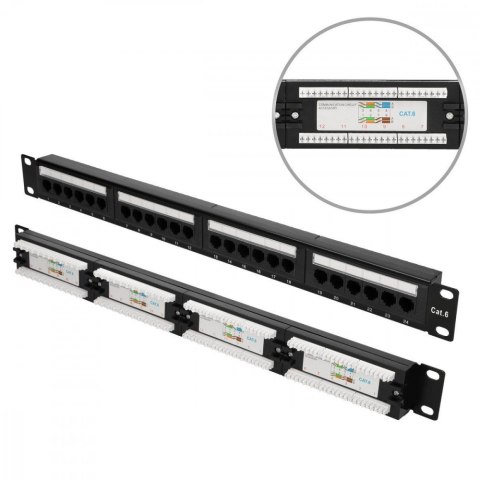 Patchpanel 24 porty CAT6 UTP V2 Extralink Patchpanel 24 porty CAT6 UTP V2 Extralink