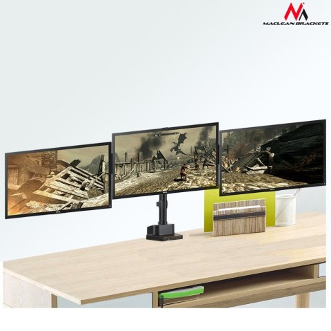 Uchwyt biurkowy na 3 monitory MC-811 Maclean