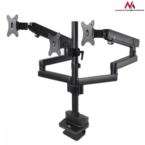 Uchwyt biurkowy na 3 monitory MC-811 Maclean