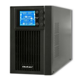 Zasilacz awaryjny UPS, on-line, czysta fala sinusoidalna, 1KVA, 800W, LCD, USB Qoltec
