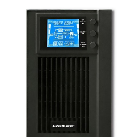 Zasilacz awaryjny UPS, on-line, czysta fala sinusoidalna, 1KVA, 800W, LCD, USB Qoltec Zasilacz awaryjny UPS, on-line, czysta fala sinusoidalna, 1KVA, 800W, LCD, USB Qoltec