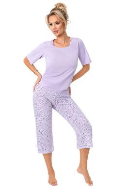 Piżama Damska Model Fiorella 3/4 Liliowy - Donna