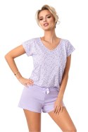 Piżama Damska Model Fiorella Shorts Liliowy - Donna