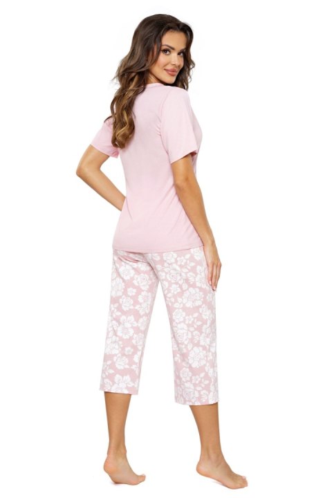 Piżama Damska Model Rosalia 3/4 Powder Pink - Donna Piżama Damska Model Rosalia 3/4 Powder Pink - Donna