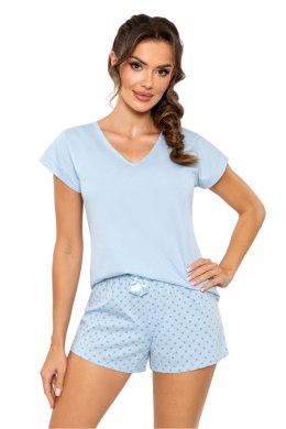 Piżama Damska Model SKY short Blue - Donna