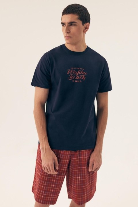 Piżama Męska Model Dash 42622-59X Navy/Red - Henderson