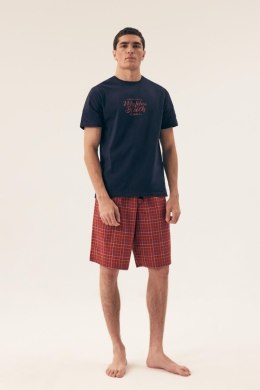 Piżama Męska Model Dash 42622-59X Navy/Red - Henderson