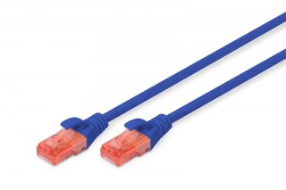 Patch cord U/UTP kat.6 PVC 5m niebieski Digitus