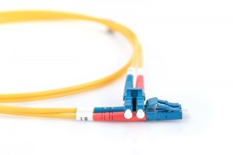 Patchcord FO Singlemode 09/125 OS2 LC-LC duplex 5m Żółty Digitus