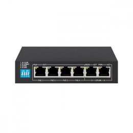 Przełącznik EUROS V2 6 portów POE SWITCH 4 porty 10-100MBPS POE + 2 porty UPLINK 802.3AF 60W Extralink