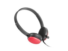 Słuchawki nauszne USL-1222 z mikrofonem czerwone UGo