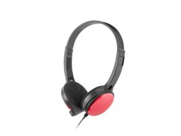 Słuchawki nauszne USL-1222 z mikrofonem czerwone UGo