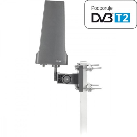 Antena zewnętrzna SDA 502 DVB-T2/T 20dB, 75 Ohm, 4G LTE Sencor Antena zewnętrzna SDA 502 DVB-T2/T 20dB, 75 Ohm, 4G LTE Sencor