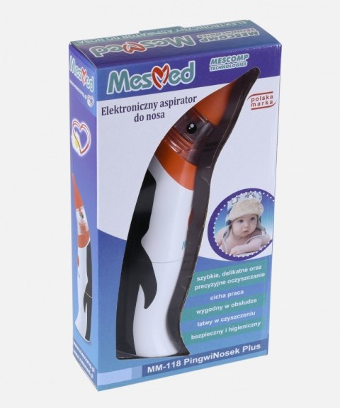 Aspirator elektroniczny do nosa MM-118 Pingwinosek Mesmed Aspirator elektroniczny do nosa MM-118 Pingwinosek Mesmed