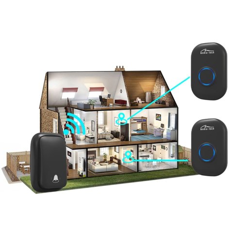 Bezprzewodowy dzwonek kinetyczny KINETIC DOORBELL MT5701 Media-Tech
