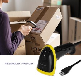 Czytnik kodów kreskowych 1D | USB Qoltec