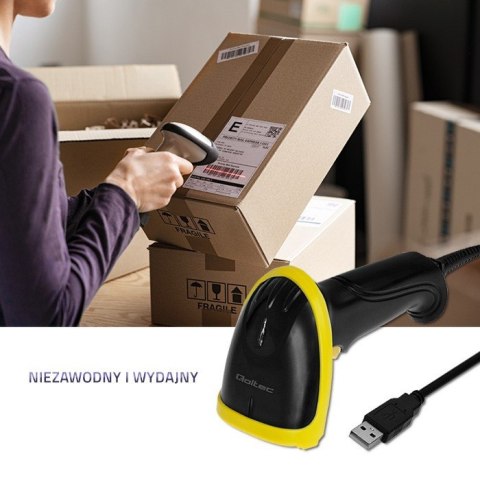 Czytnik kodów kreskowych 1D | USB Qoltec Czytnik kodów kreskowych 1D | USB Qoltec