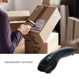 Czytnik kodów kreskowych 1D | USB | podstawka Qoltec