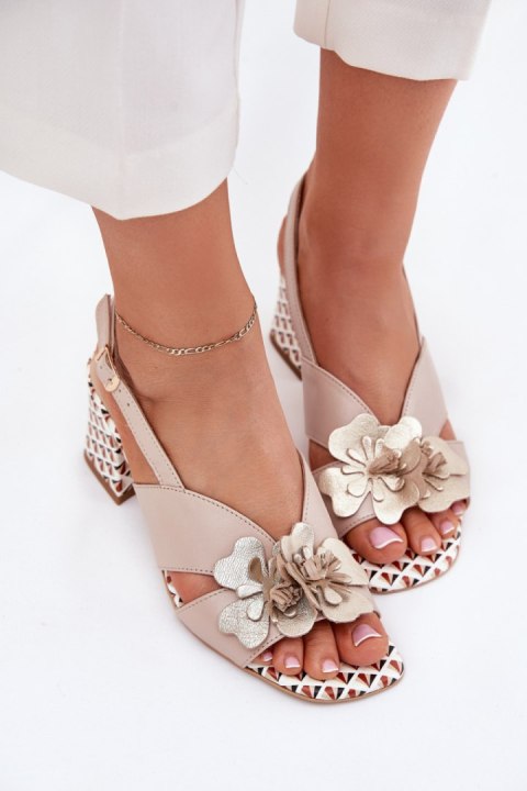 Sandały Model Laura Messi 2950 Beige - Step in style Sandały Model Laura Messi 2950 Beige - Step in style