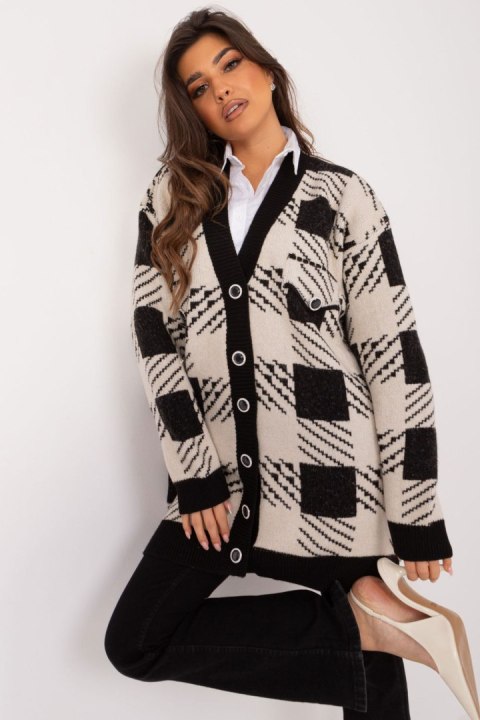 Sweter Damski Model BA-SW-0538.29 Black/Beige - Badu Sweter Damski Model BA-SW-0538.29 Black/Beige - Badu