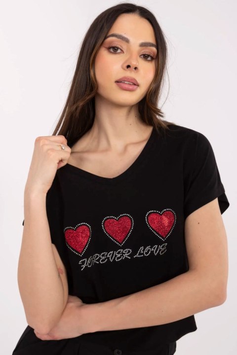 Tshirt Damski Model CLM-TS-1708.83 Black - Factory Price Tshirt Damski Model CLM-TS-1708.83 Black - Factory Price