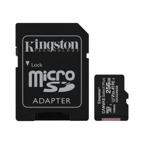 Karta pamięci microSD 256GB Canvas Select Plus 100/85MB/s Adapter Kingston