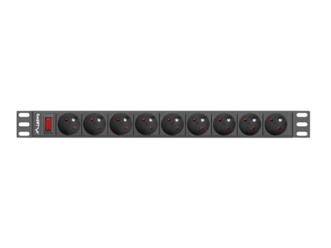 Listwa zasilająca rack PDU 19 cali 1U 16A 9X 230V PL 3m czarny