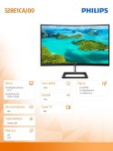 Monitor 328E1CA 31.5 cala Curved VA 4K HDMIx2 DP Philips