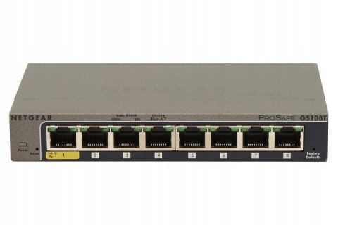 Przełącznik Smart GS108T 8x1Gb Netgear Przełącznik Smart GS108T 8x1Gb Netgear