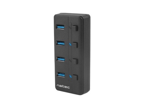 Hub USB 4 porty Mantis 2 USB 3.0 z włącznikiem + zasilacz Natec Hub USB 4 porty Mantis 2 USB 3.0 z włącznikiem + zasilacz Natec