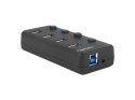 Hub USB 4 porty Mantis 2 USB 3.0 z włącznikiem + zasilacz Natec