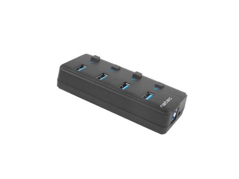 Hub USB 4 porty Mantis 2 USB 3.0 z włącznikiem + zasilacz Natec Hub USB 4 porty Mantis 2 USB 3.0 z włącznikiem + zasilacz Natec