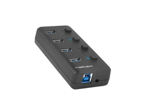 Hub USB 4 porty Mantis 2 USB 3.0 z włącznikiem + zasilacz Natec Hub USB 4 porty Mantis 2 USB 3.0 z włącznikiem + zasilacz Natec