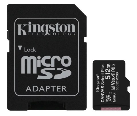 Karta pamięci microSD 512GB Canvas Select Plus 100/85MB/s Kingston