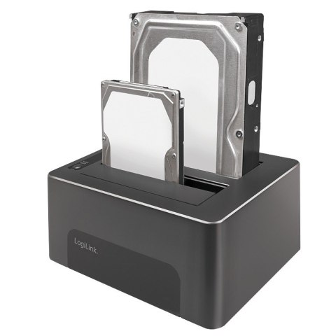 Stacja dokująca USB 3.0 dla 2 x 2.5/3.5 cala SATA HDD/SDD LogiLink Stacja dokująca USB 3.0 dla 2 x 2.5/3.5 cala SATA HDD/SDD LogiLink