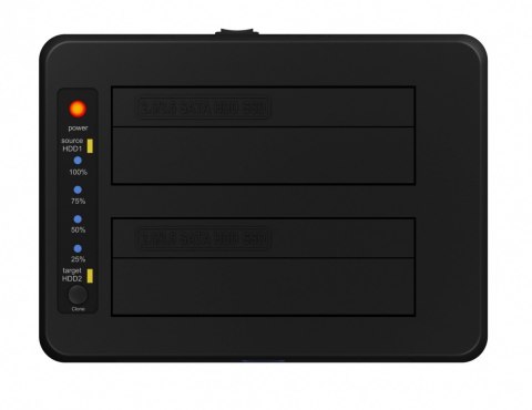 Stacja dokująca/klonująca IB-1232CL-U3 2x2,5" lub 3,5" SATA HDD, UASP & SATA III ( 6GBits/s ) IcyBox Stacja dokująca/klonująca IB-1232CL-U3 2x2,5" lub 3,5" SATA HDD, UASP & SATA III ( 6GBits/s ) IcyBox