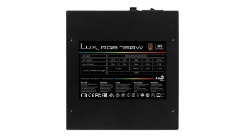 Zasilacz LUX RGB 750W 80+Bronze N.MODULAR ATX E AeroCool