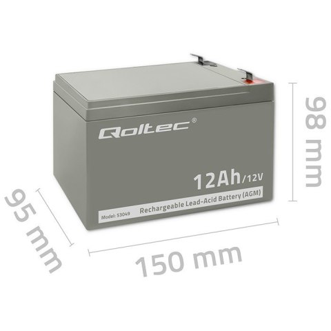 Akumulator AGM 12V | 12Ah Qoltec Akumulator AGM 12V | 12Ah Qoltec