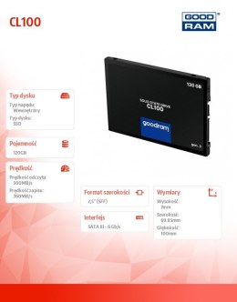 Dysk CL100 G3 120GB SATA3 2,5 GOODRAM