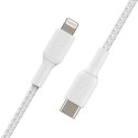 Kabel Braided USB-C Lightning 1m biały Belkin