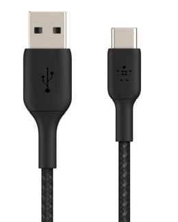 Kabel Braided USB-C USB-A 2m czarny Belkin